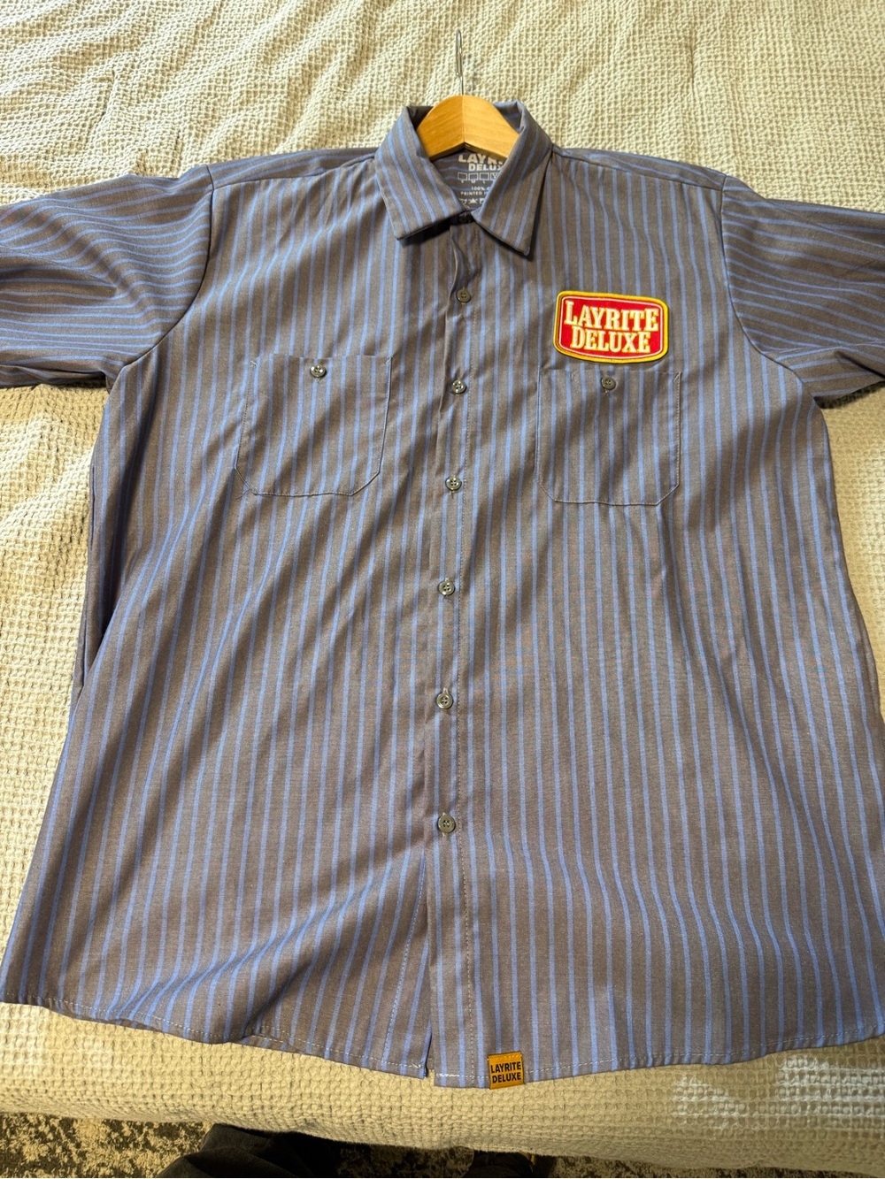 Layrite Deluxe Blue Stripe Work Shirt
